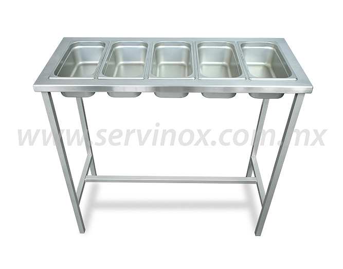 Mesa inox para mantener comida caliente Muebles de hostelería de segunda  mano baratos